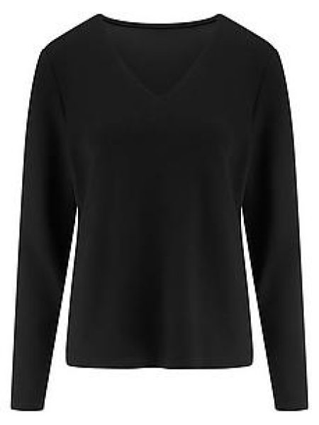 Shirt V-hals Van Peter Hahn zwart