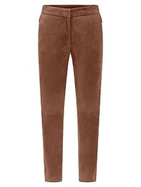 Leren broek geitensuèdeleer Van Fadenmeister Berlin beige