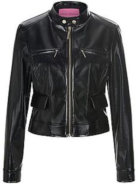 Leren jack in kort model Van Marcel Ostertag zwart