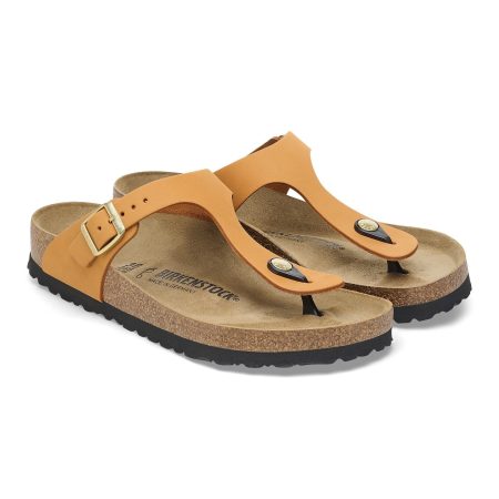 Birkenstock - Dames - Gizeh Slippers - Bruin/Oranje - Maat 38