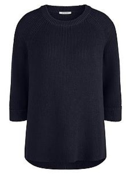 Lange trui 100% SUPIMA®-coton Van Peter Hahn blauw