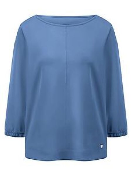 Shirt lichte boothals Van BASLER blauw
