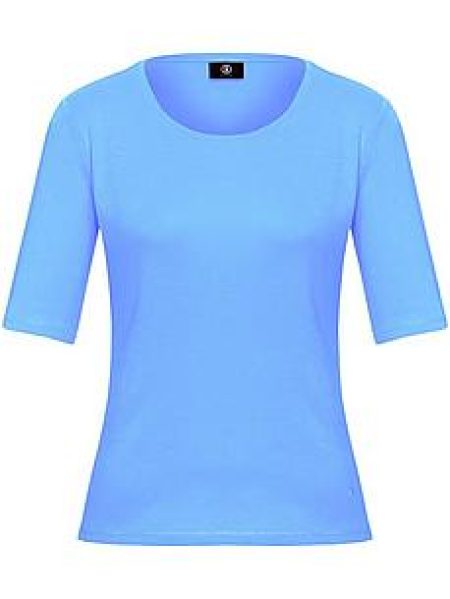 Shirt ronde hals model Velvet Van Bogner blauw