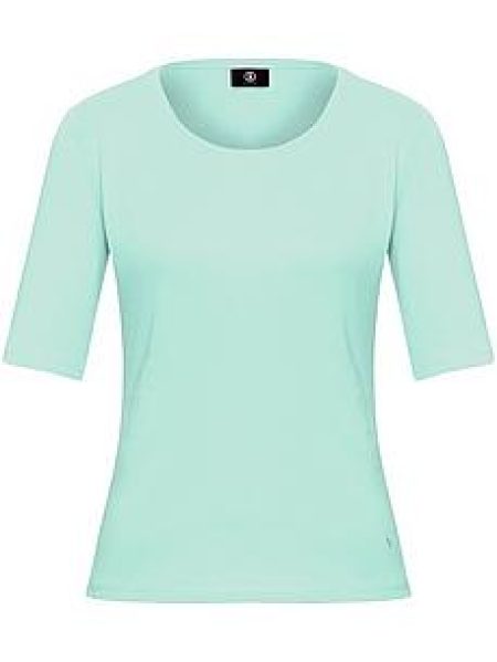 Shirt ronde hals model Velvet Van Bogner turquoise