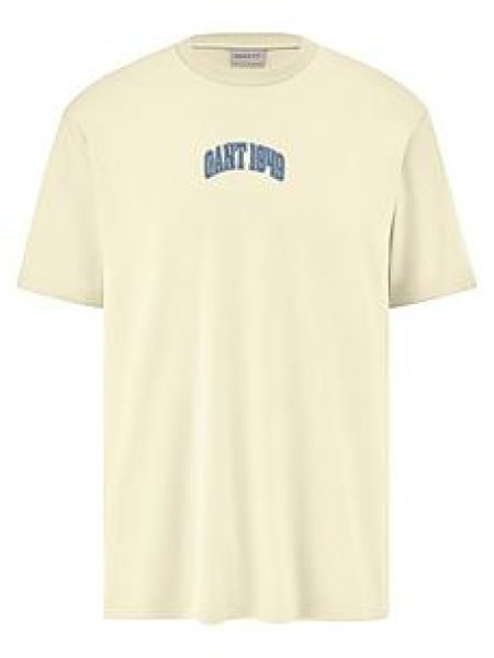 Shirt ronde hals Van GANT wit