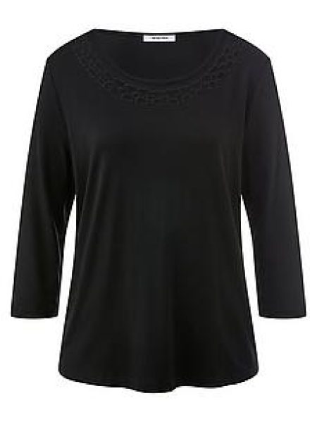 Shirt ronde hals Van Peter Hahn zwart