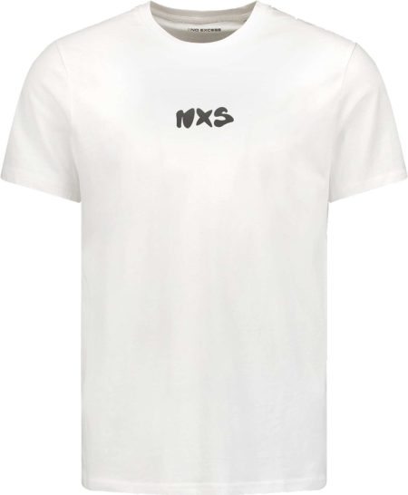 No Excess T-shirt korte mouw ronde hals met print white