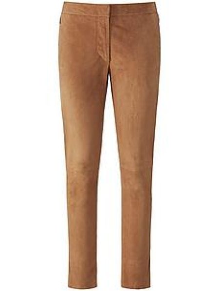 Leren broek geitensuèdeleer Van Fadenmeister Berlin bruin