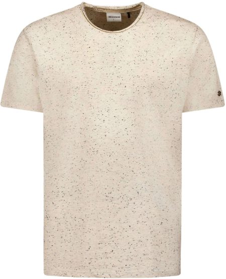 No Excess T-shirt korte mouw ronde hals melange cream