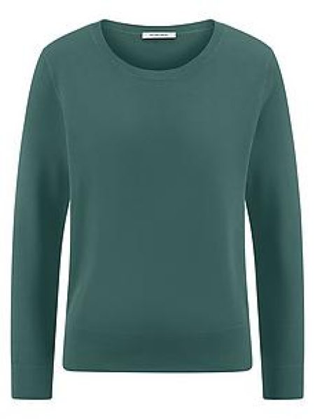 Trui ronde hals 100% SUPIMA-katoen Van Peter Hahn turquoise