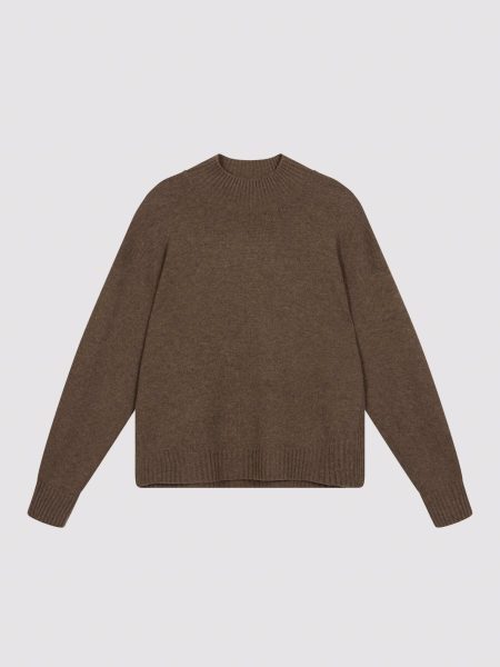 Kasjmier trui met opstaande kraag - boxy fit & naadloos