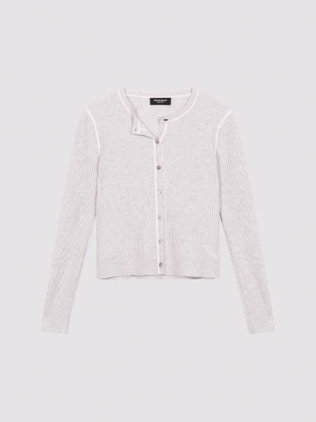 Biologisch kasjmier ribgebreid vest