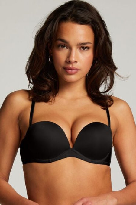 Hunkemöller Voorgevormde strapless maximizer beugel bh Zwart
