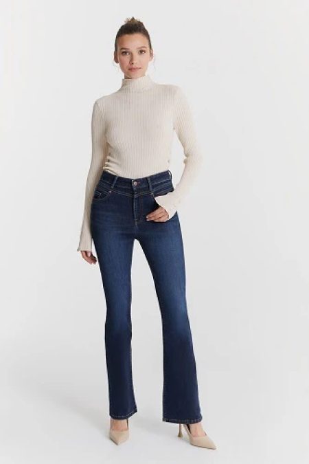 Cup of Joe Matilda dames flare jeans deep blue