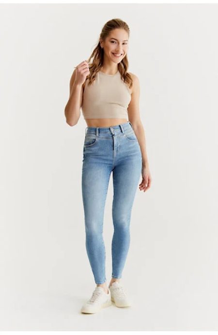 Cup of Joe Lisa dames skinny jeans light blue