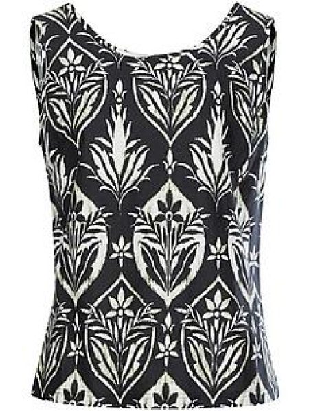 Top Wilma ronde hals Van Green Cotton zwart