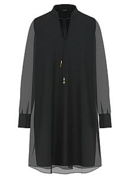 jurk lange mouwen en een V-hals Van Joop! zwart