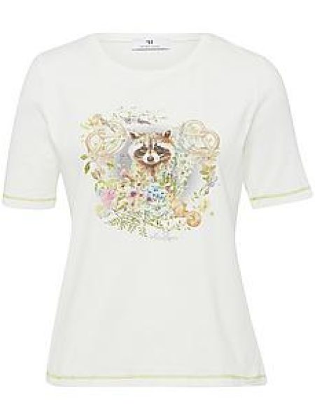 Shirt ronde hals Van Peter Hahn wit