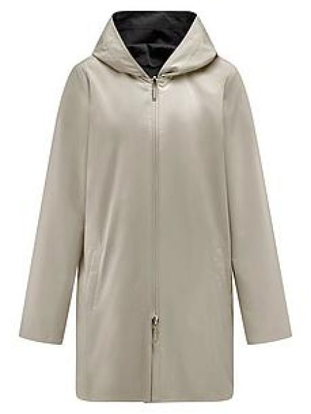 Omkeerbare lange jas Van Peter Hahn zwart