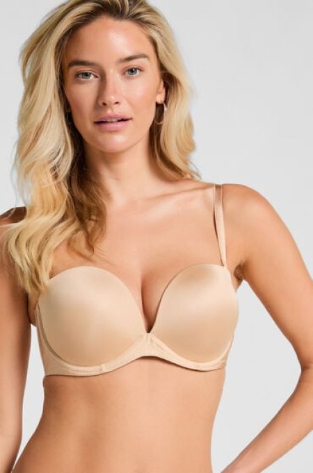 Hunkemöller Voorgevormde strapless maximizer beugel bh Beige