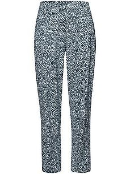 Enkellange bandplooibroek Karla Van Green Cotton blauw