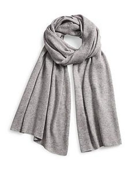 Sjaal zijde en kasjmier Van Peter Hahn Seide/Kaschmir grijs