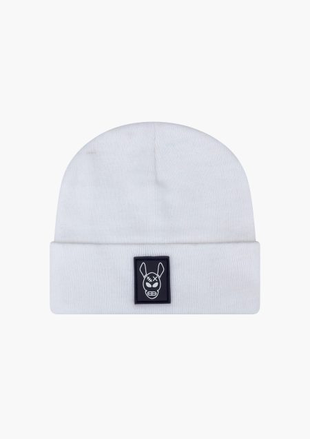 Black Donkey Beanie original i white