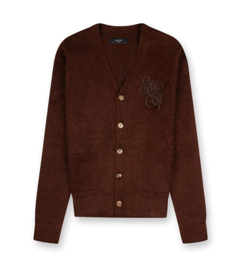 Ma Swirl Cardigan Dark Brown - M