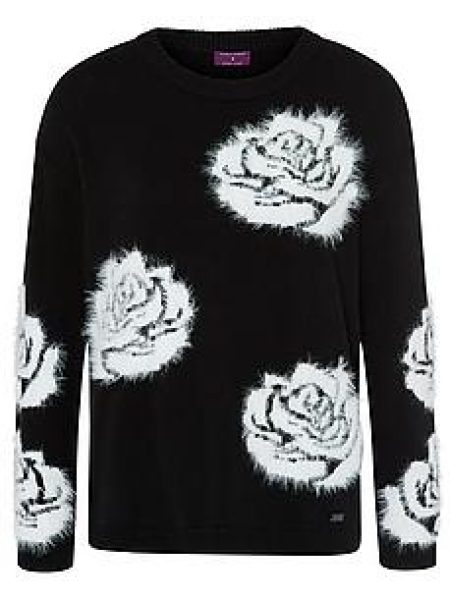 Trui ronde hals in wolmix Van TALBOT RUNHOF X PETER HAHN zwart