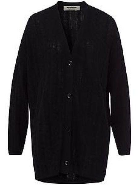 Lang vest 100% kasjmier Van Peter Hahn zwart