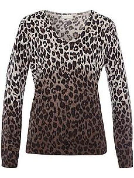 Trui V-hals Van Peter Hahn beige