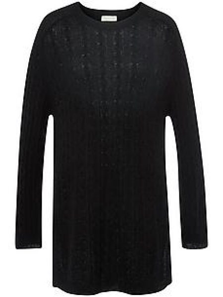 Lange trui 100% kasjmier Van Peter Hahn zwart