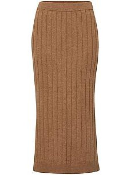 Gebreide rok zijsplitten Van include bruin