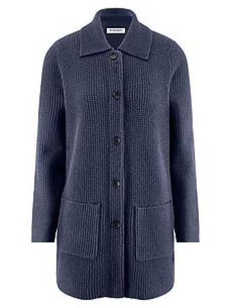 Lang vest in kasjmiermix Van Peter Hahn blauw