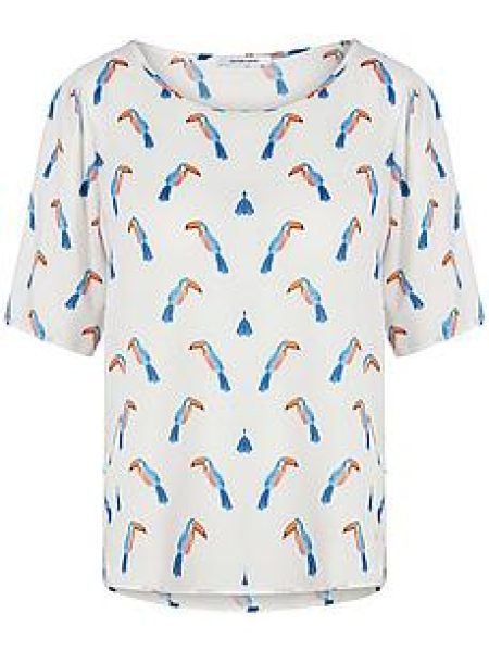 Blouse ronde hals Van Peter Hahn wit