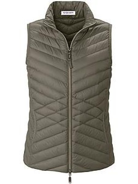 Donzen bodywarmer deelbare ritssluiting Van Peter Hahn groen