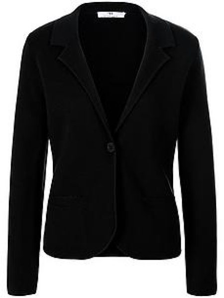 Tricotblazer reverskraag Van Peter Hahn zwart