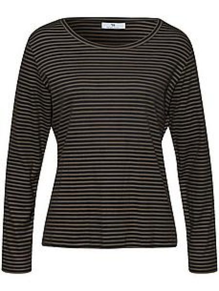 Shirt ronde hals en lange mouwen Van Peter Hahn beige