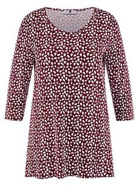 Shirt ronde hals en 3/4-mouwen Van Anna Aura rood