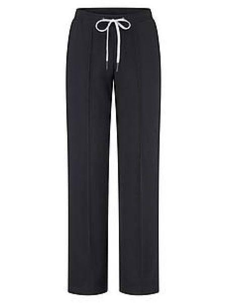 Jersey Straight Fit-broek Van Peter Hahn zwart