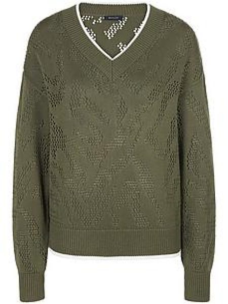 Casual trui V-hals Van BASLER groen