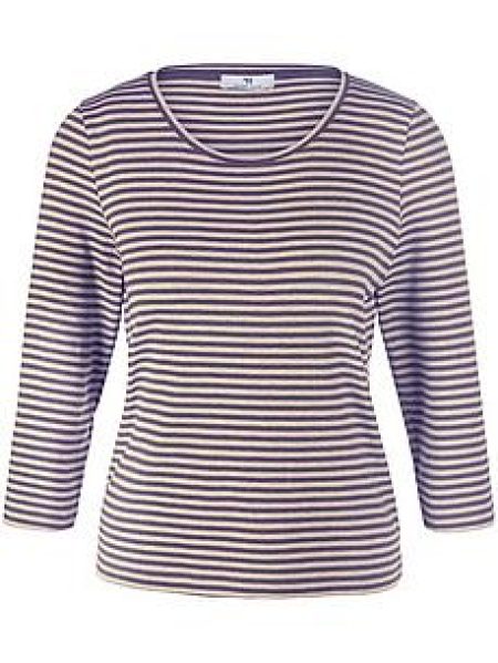 Shirt ronde hals en 3/4-mouwen Van Peter Hahn paars