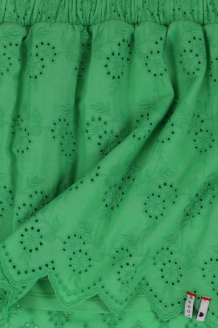 Looxs Revolution Broderie rokje clover green voor meisjes in de kleur