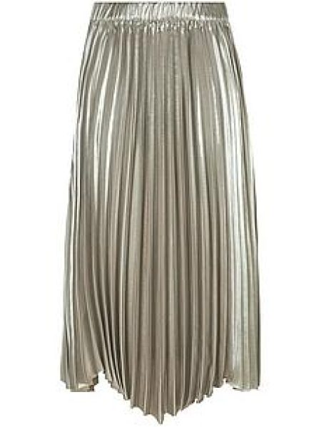 Lange plissérok Van BASLER beige