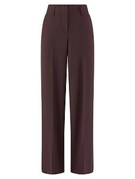 Wide Fit-broek pasvorm Cornelia Van Peter Hahn bruin
