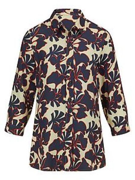 Lange blouse lange mouwen Van Peter Hahn blauw