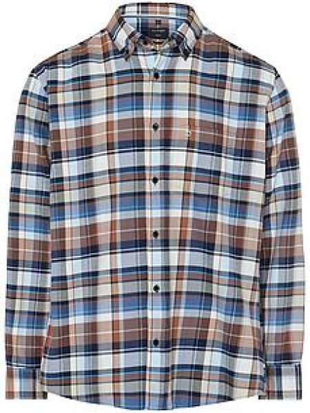 Geruit overhemd Van Olymp blauw