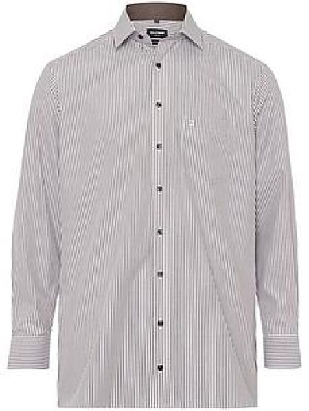 Gestreept overhemd Van Olymp bruin