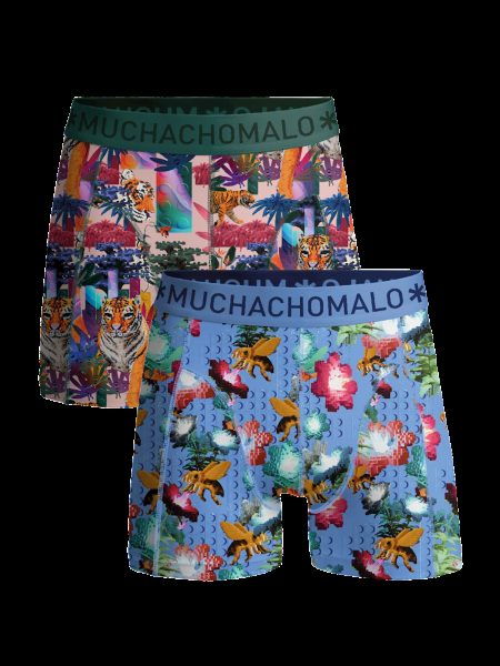 Muchachomalo Jongens 2-pack boxershorts bricks