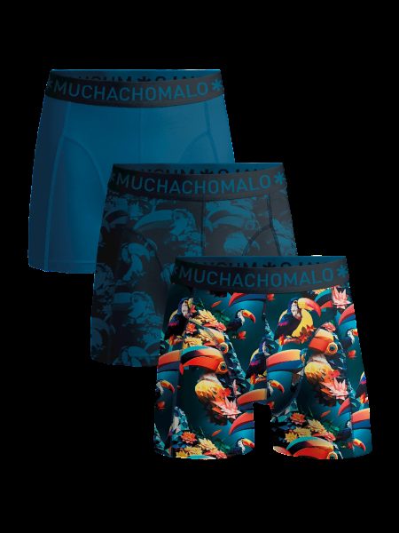 Muchachomalo Jongens 3-pack boxershorts print/effen